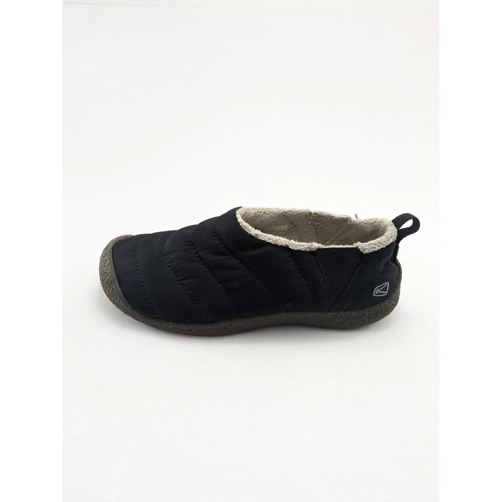 Mens KEEN Howser II Black Fur Lined‎ Cush Insoles Slip On Slippers Shoes Size 10